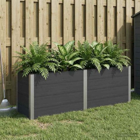Teenpull – Hochbeet Schwarz 200 x 50 x 91 cm (1/5)