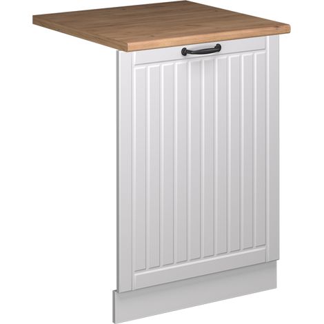 Façade de lave-vaisselle Fame-Line, Blanc campagne, 60cm, PT Chêne, Vicco