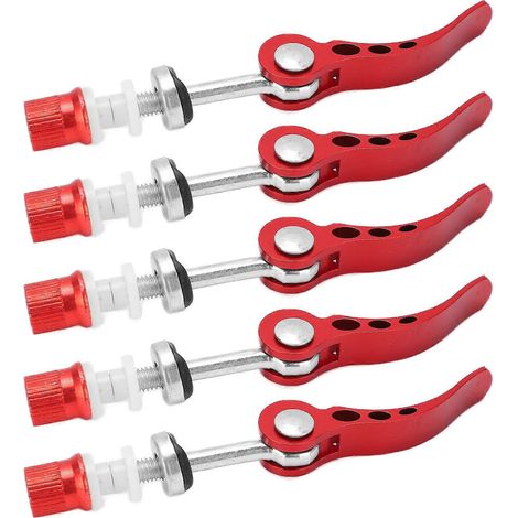5pcs Colliers de Selle à Serrage Rapide en Aluminium Résistant, Fixation de Tube de Vélo pour Pignon Fixe, Compatible Tout Type de Bicyclette (1/5)