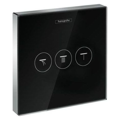Hansgrohe Showerselect Glass Parte Est. Miscelat. Doccia Termostatico 3 Utenze Nero/Cromo (1/5)