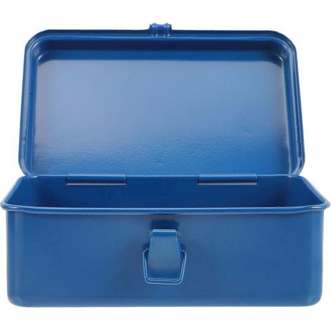 Werkzeugkasten für Mechaniker, Werkzeugaufbewahrungsbox für den Kofferraum, Reparaturwerkzeugkasten, Werkzeugorganizer aus Eisen – 19,00 x 12,00 x 7,80 cm – Blau (1/4)