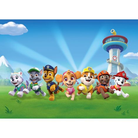 Papier peint Pat'Patrouille En avant 252 x 182 cm – Fresque murale décorative pour chambre enfant – Technologie Blue-back Paper – Ag Art (1/5)