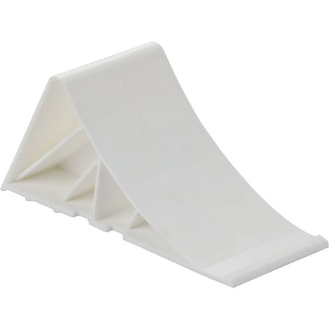 PVC Unterlegkeil weiß mit Kipp-Halter Unterlegkeile Hemmschuh Anhänger