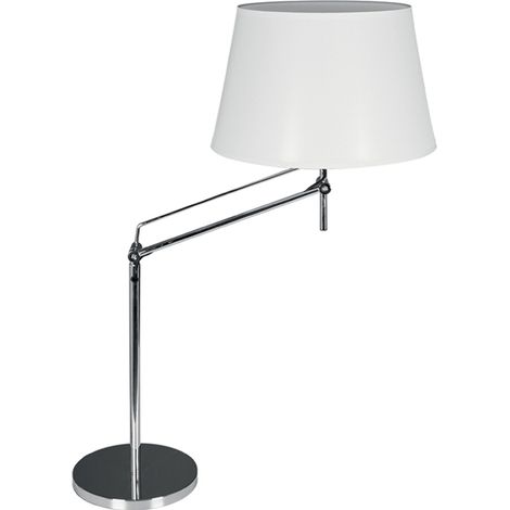 Lampada da tavolo Caprice 1xe27 l.35xw.50xh.50xh.reg.cm bianco/cromo