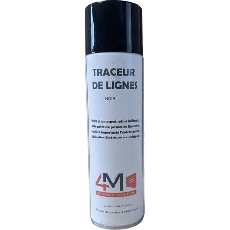 BOMBE PEINTURE AEROSOL NOIR POUR MARQUAGE AU SOL - 4M