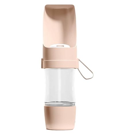 Reise-Wasserflasche für Hunde, tragbarer Wasserspender für Haustiere mit Schale, auslaufsicher und kleckerfrei, geeignet zum Wandern und Spazierengehen, Wasserbecher für Haustiere im Freien.