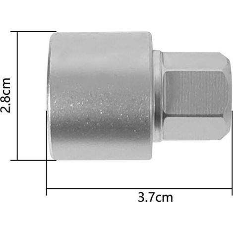 Clé à douille antivol - Sécurité écrou de roue Compatibilité Audi - Garage automobile - Acier argent 17 mm (1/4)