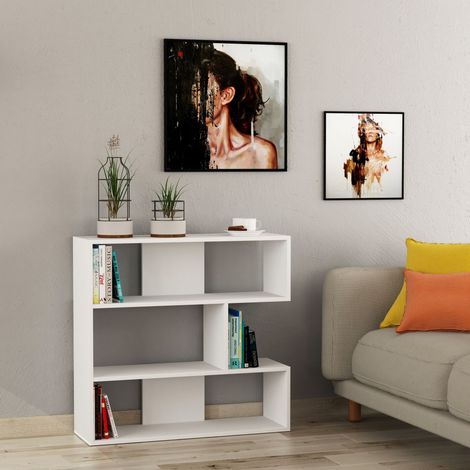 Decortie Molly Modern Bookcase Display Unit No.1 Short 89cm - White