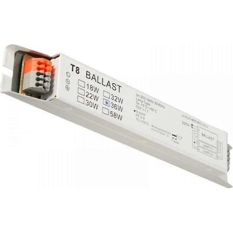 Ballast électronique T8 2x36W, plage de tension, démarrage à économie d'énergie, lampe fluorescente (1/5)