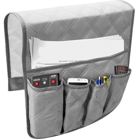 Accoudoir Canapé Organisateur Titulaire de Canape Sofa Fauteuil Caddy Chaise Lit Stable Sac de Rangement Stockage Suspendu (1/5)