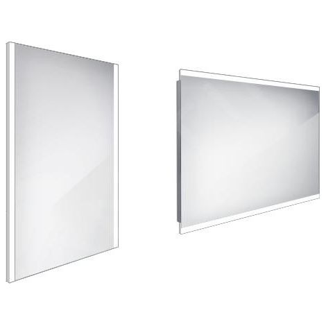 Nimco Miroirs - Miroir de salle de bains LED 500 x 700 mm, carré, aluminium ZP 11001 (1/3)