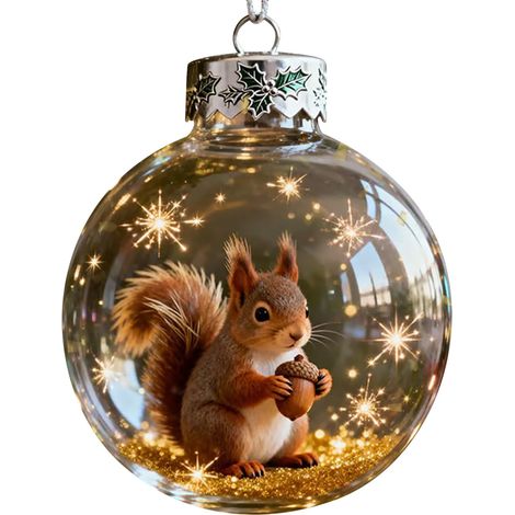 Décoration de en Cristal de la Collection Wildlife Wonders, Boules de en Plastique Transparent de Noëls Animalière - MMCD-ZGL-04985