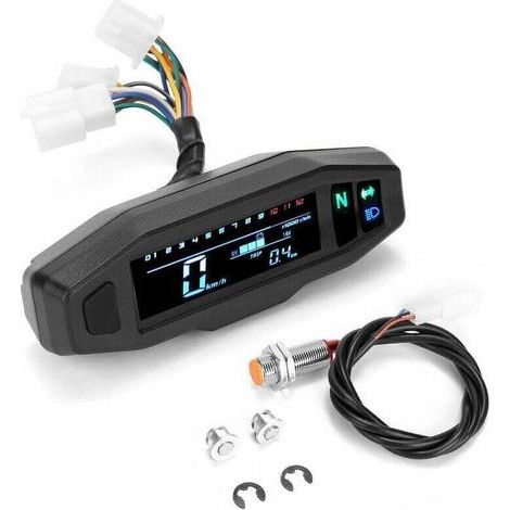 LAN Debuns – Digitaler LCD-Motorradtacho – Einfache Installation – 103 x 25 mm Display – Kompatibel mit Elektromotoren (1/5)