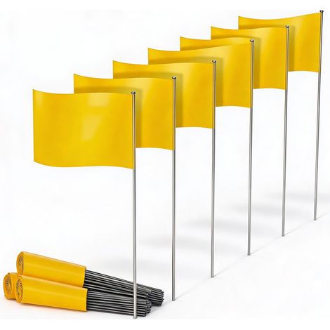 Banderas de señalización: Paquete de 30 banderas de PVC para césped – Marcadores de suelo fáciles de instalar para jardín y uso exterior. (1/5)