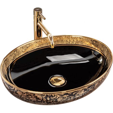 LAVABO da APPOGGIO REA MARGOT BLACK / GOLD (1/5)