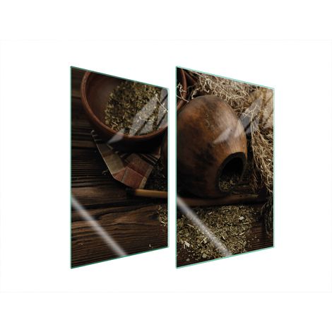 Assiette de protection en verre POUR la cuisine 2x35x52 yerba (1/5)