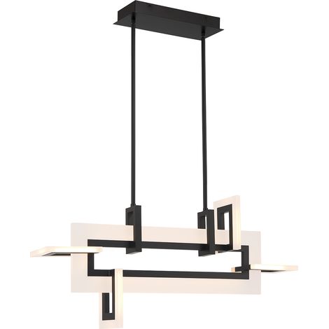 Sospensione geometrica LED Inizio 84cm nera 46W Quintiesse (1/5)