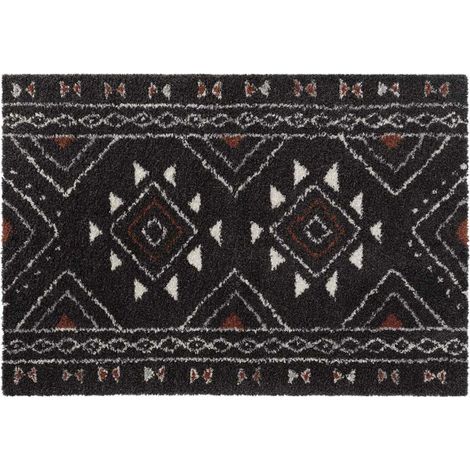 Tapis Déco à Motifs "Saharienne" 120x170cm Noir (1/3)