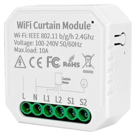 Module de commutateur de rideau et de volet roulant WiFi Tuya, application Smart Life, télécommande, commande vocale avec Google Home (1/5)