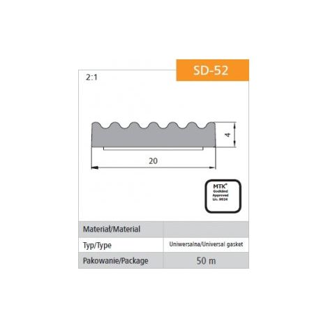 Sello negro autoadhesivo SD-52/4-0 DGP 204 MB - 50,0 MB - USZ SD-52