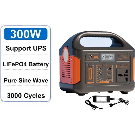 Générateur solaire, station d'alimentation portable, options de charge polyvalentes, 300W 256Wh (1/2)