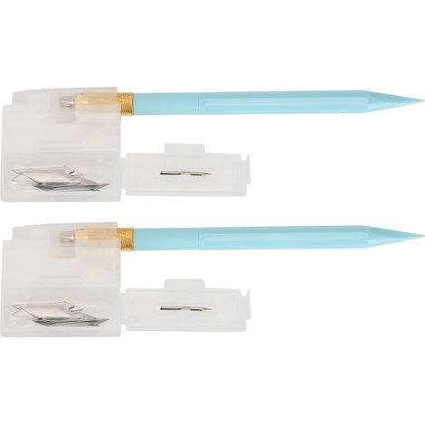 2 Ensembles Couteau de Sculpture SK5 Stylo Graveur Outils de Découpe pour Tampons en Caoutchouc DIY Autocollants Bleu Ciel (1/5)