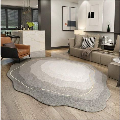 Tapis moelleux haute résilience 200 x 250 cm, antidérapant antibactérien lavable, isolant phonique pour salon (1/5)