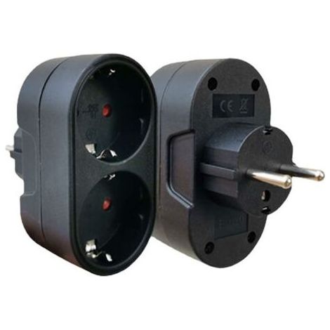Multiprise Convertisseur EU 16A/250V – Idéal Bureau & Voyages.noir (1/5)