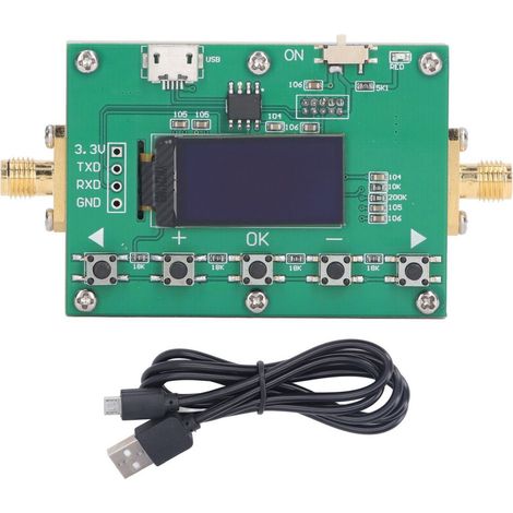 Atténuateur numérique programmable RF 6G, pas de 30 dB, affichage OLED, boîtier usiné CNC (1/5)