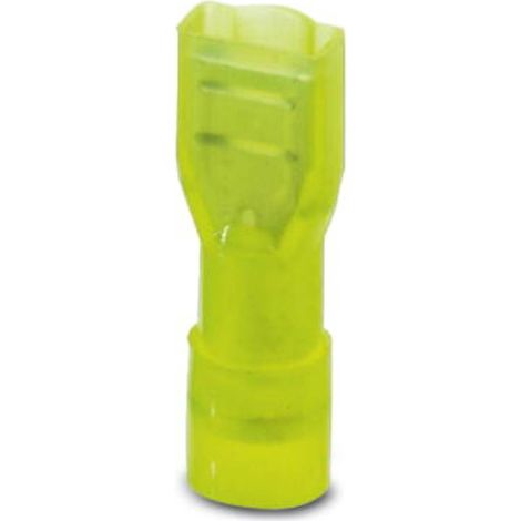 COSSE CLIP 6.3 MM X 0.8 MM PHOENIX CONTACT C-SCFFI 6/6,3X0,8 3240541 180 ° ENTIÈREMENT ISOLÉ JAUNE 25 PC(S) (1/2)