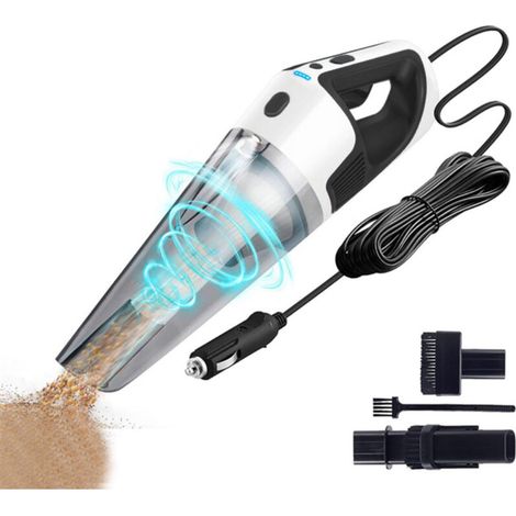 Aspirateur de voiture portatif, 9000 Pa, avec câble de 3,8 m , Noir et blanc (1/5)