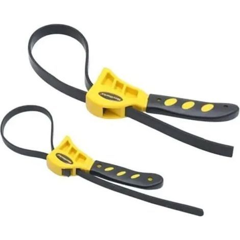Clé à sangle en caoutchouc améliorée - Lot de 2 clés à sangle réglables de 500 mm et 600 mm pour filtres à huile. clé à tuyau en caoutchouc robuste. ouvre-bocal pour mécaniciens et plombiers (1/4)