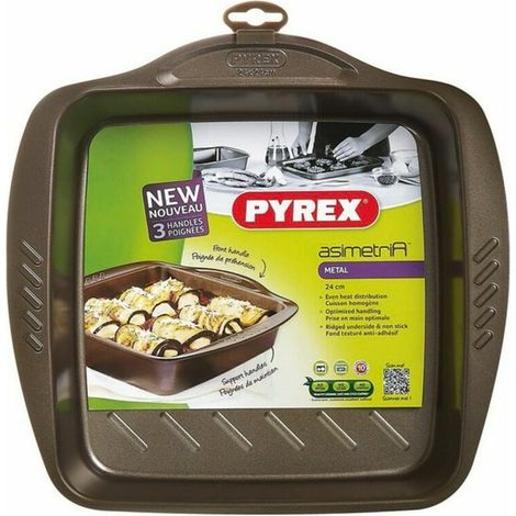 Pyrex Asimetria quadratische Auflaufform Macadamia antihaftbeschichtet