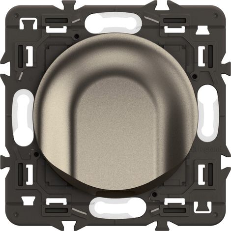Sortie de câble Céliane enjoliveur Titanium et support LEGRAND CY0181