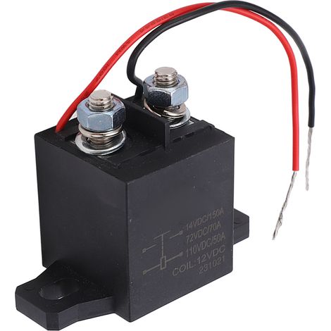 Relais de démarrage auto normalement ouvert, bobine 12V DC, contact 14V/72V/110V DC, préchauffage véhicule, commutation sensible, pièce électrique (1/5)