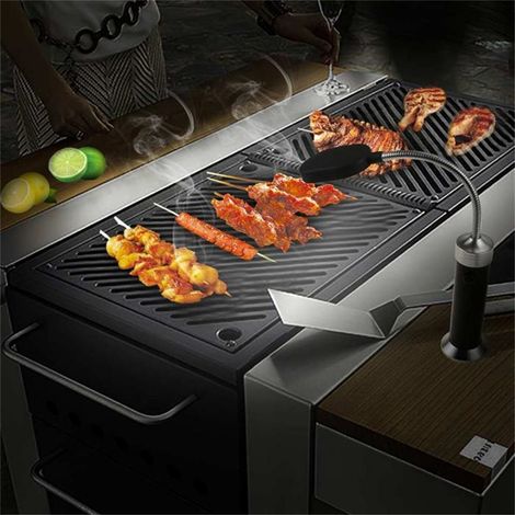 15LED Lumière Barbecue 360° Lampe Gril Réglable Portable Camping (1/5)