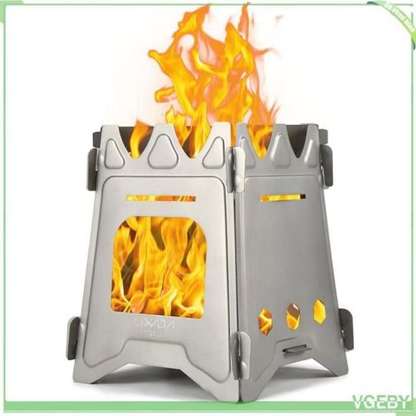 Réchaud de camping - FAFEICY - Lixada - Titane pliant - Ultraléger 195 g - Bac à alcool inox (1/5)