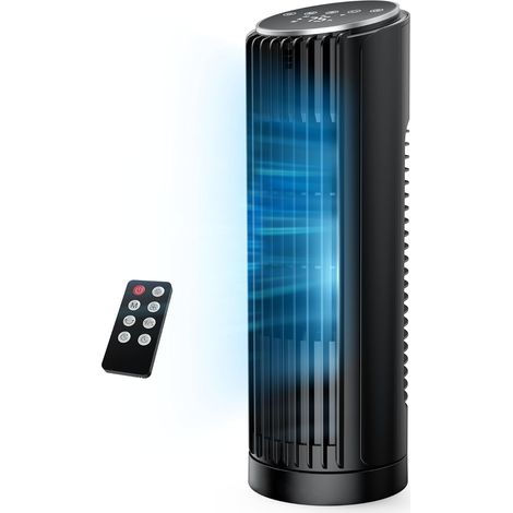 Ventilateur colonne de Tour avec Télécommande, 33 cm Ventilateur ultra silencieux(24 dB) - 4 Modes & 4 Vitesses, Oscillation 70°, Minuterie 12H, Affichage LED, Fonction Automatique avec Capteur (1/5)