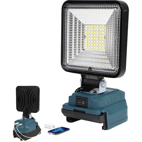 Lampe LED Rechargeable Pour 21V Batterie, 50W 4000LM LED Arbeitsleuchte, Projecteur LED Rechargeable avec Charge Type C (1/5)