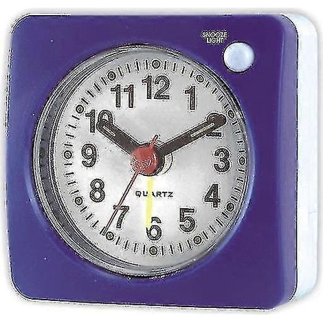 Travel Analog Alarm Clock, Ultra-compact Clock With Snooze And Light Function, Ultra-quiet Non-tick (1/5)