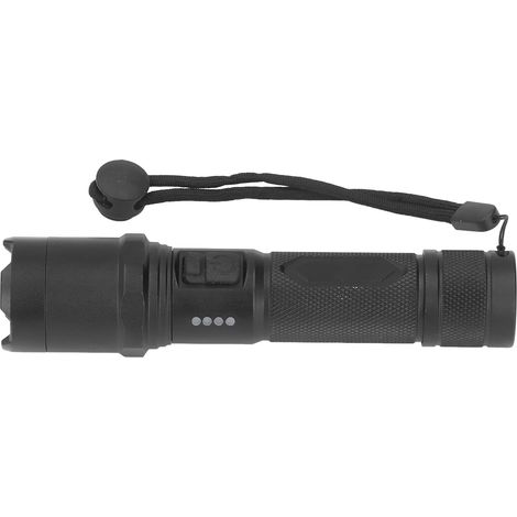 Leistungsstarke LED-Taschenlampe für den Außenbereich mit Multifunktionszoom, USB-aufladbar (Lieferung ohne Batterie)