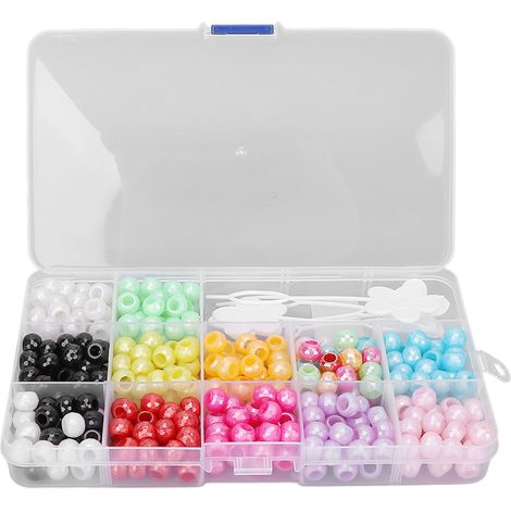 365 perles de cheveux colorées pour tresses, accessoires DIY décoration cheveux et barbe, lot de perles à tresser (1/5)