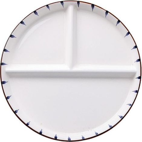 Céramique Assiette 9 Pouces, Assiette 3 Compartiment Adulte, Assiettes Divisées Poids (1/2)
