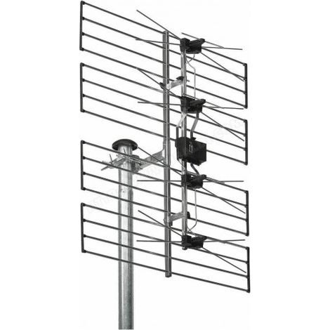 Antenne terrestre râteau aluminium TNT UHF DVB-T 700 MHz – Surfaces canaux argent – Réception optimale pour zones rurales – Wisi (1/2)