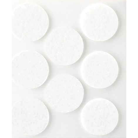 PACK 8 FIELTROS BLANCOS SINTETICOS ADHESIVOS Ø27mm PLASFIX INOFIX (1/2)