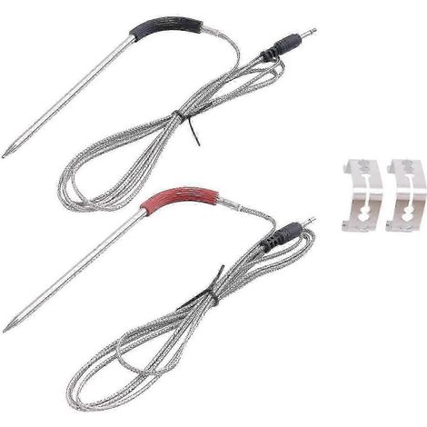 Sonde à viande de rechange 25-26 (lot de 2) pour barbecue et fumoir Weber, sonde de température avec clip de fixation (1/4)