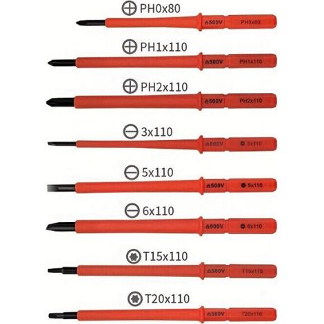 Kit de 10 tournevis à têtes hexagonales, cruciformes et carrées - Outils à main pour bricolage et usage industriel, jeu complet d'outils de précision pour travaux manuels et professionnels (1/5)