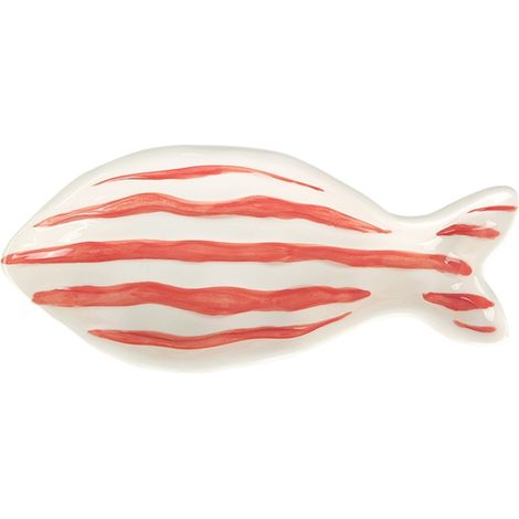Piatto decorativo in porcellana a forma di pesce per un arredamento moderno - Design bohémien, ideale come regalo e oggetto da collezione