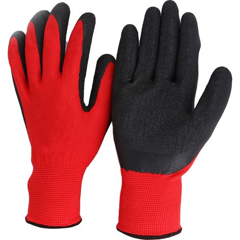 Gants De Jardinage - Paume En Caoutchouc Antidérapante - Poignet Élastique Respirant - Pour Travaux Extérieurs Et Entretien Général - 6 Paires (1/5)