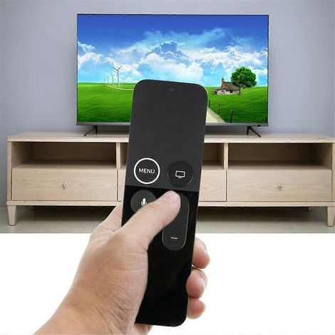 Telecomando sostitutivo A1962 EMC3186 per Apple TV Siri 4K A1842 (5a generazione 2017) / A1625 (4a generazione 2015), nero (1/2)